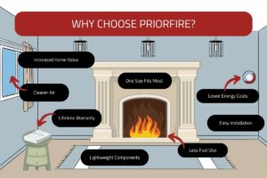 %Title% | Sureglow Stove &Amp; Chimney original infographic stating pros of priorfire