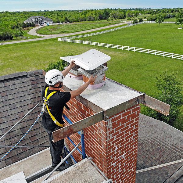 chimney cap install and chimney repair in Kansas City|